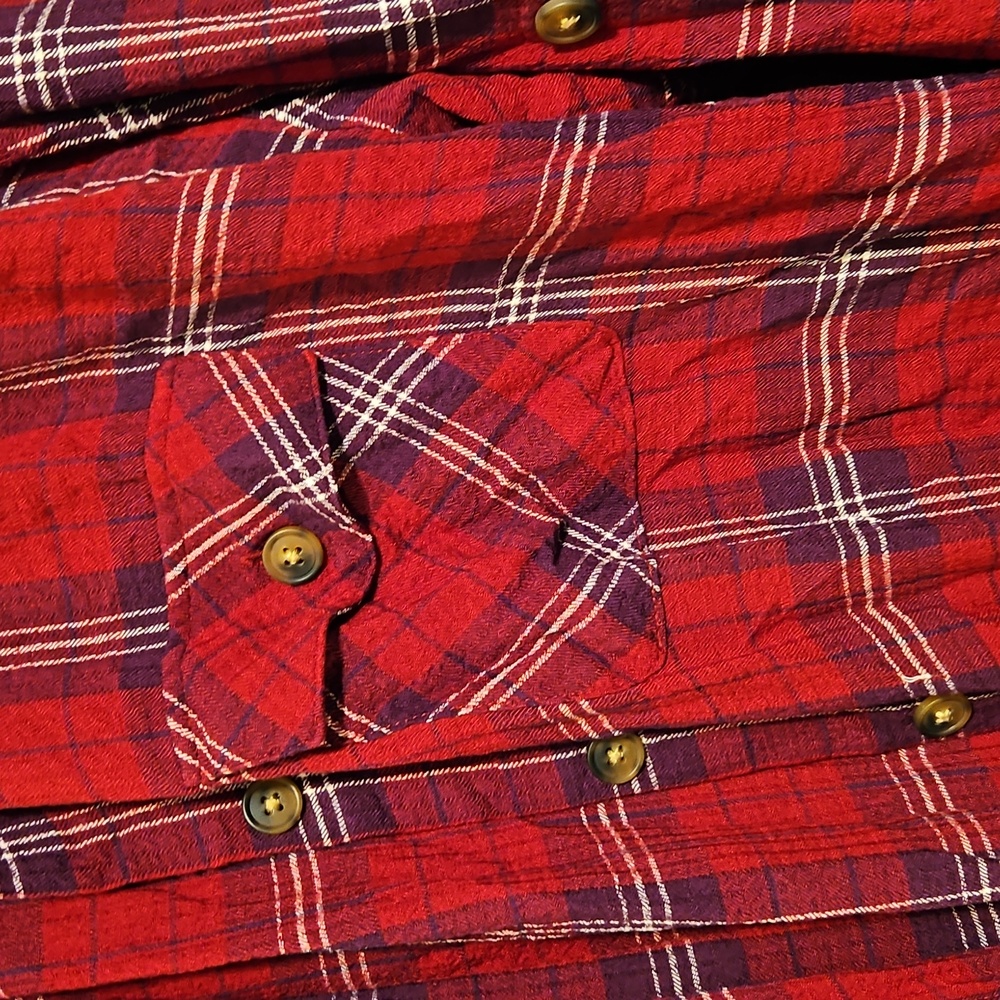 Torrid Long Plaid Button Down - image 3